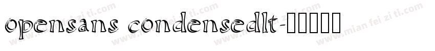 opensans condensedlt字体转换